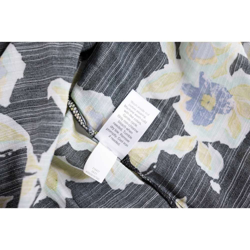 LC Lauren Conrad Floral Blouse Womens XL Black Boho Cottagecore Prairie lace - Picture 8 of 8